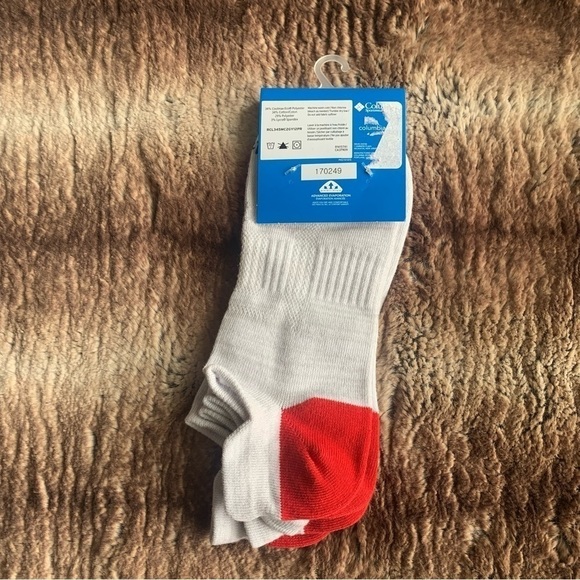 Columbia Advanced Evaporation White Red Socks - Picture 2 of 4